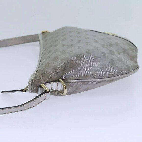 GUCCI GG Canvas Shoulder Bag Silver Auth 71301 - Picture 4 of 16